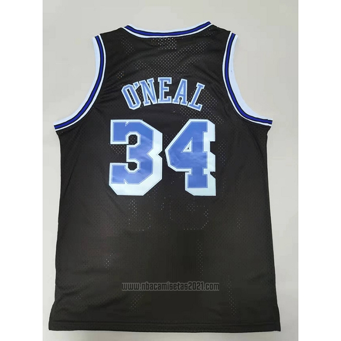 Camiseta Los Angeles Lakers Shaquille O'Neal #34 Mitchell & Ness 1996-97 Azul Negro